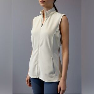 Greg Norman Collection Women's white Sleeveless Zip Top